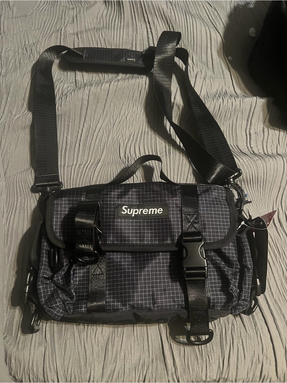 Supreme Black 3M mini duffle bag